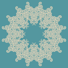 A circular pattern of hand drawn swirls 