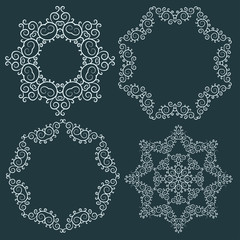 A circular pattern of hand drawn swirls 