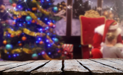 Christmas background table