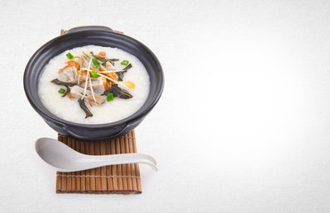 Porridge or Pork Porridge on a background.