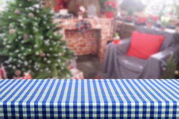 Christmas background table