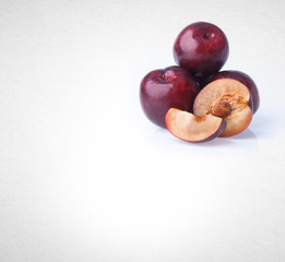 Plum or Sweet Ripe Plum fruit on a background.