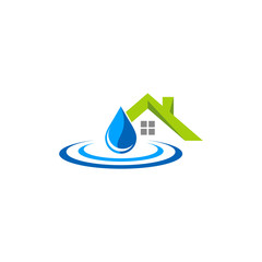 home waterdrop vector logo