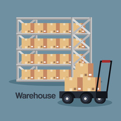 warehouse goods service icons vector illustration design