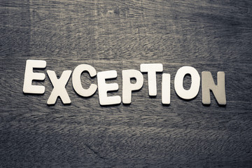 Exception Wood Letters