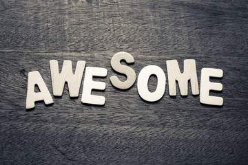 Fototapeta premium Awesome Wood Letters