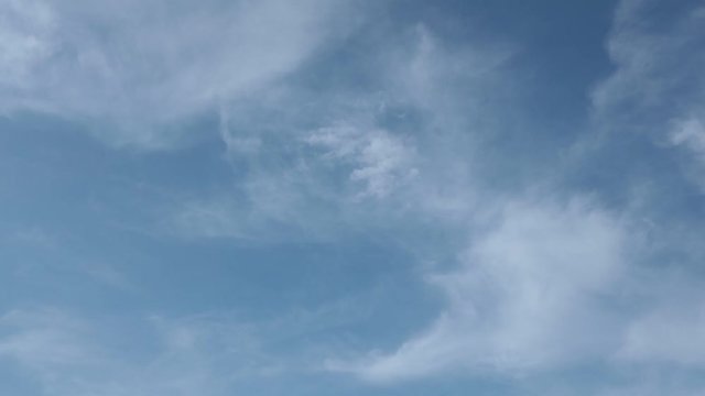 Cloudscape with light cloud formations and blue skies in a tropical climate high definition time lapse footage.	