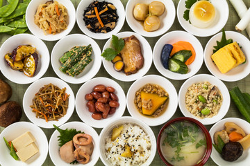 ごはんのおかず　Side dishes of rice japanese food - 181723479