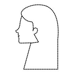 head profile woman avatar character vector illustration design