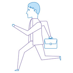 businessman running avatar character vector illustration design