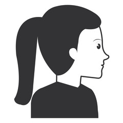 businesswoman profile avatar character vector illustration design
