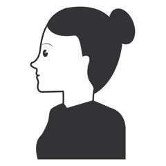 businesswoman profile avatar character vector illustration design