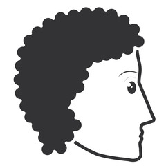 head profile man avatar character vector illustration design