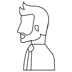 businessman profile avatar character vector illustration design