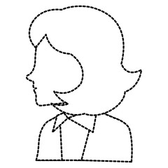 businesswoman profile avatar character vector illustration design