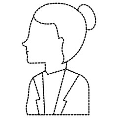 businesswoman profile avatar character vector illustration design