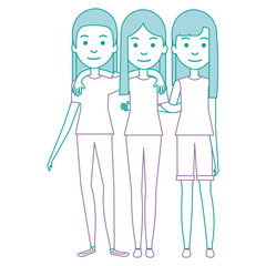 group of persons avatars characters vector illustration design