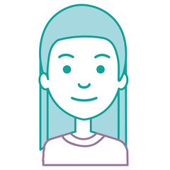 beautiful woman avatar character vector illustration design