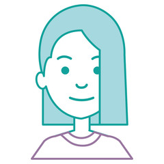 beautiful woman avatar character vector illustration design