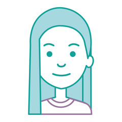 beautiful woman avatar character vector illustration design