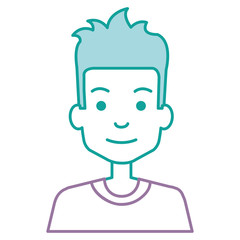 young man avatar character vector illustration design