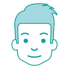 Fototapeta premium young man head avatar character vector illustration design