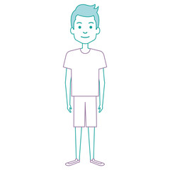 young man avatar character vector illustration design