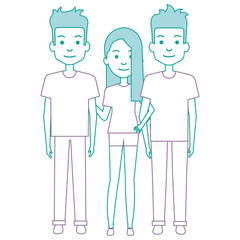 group of persons avatars characters vector illustration design