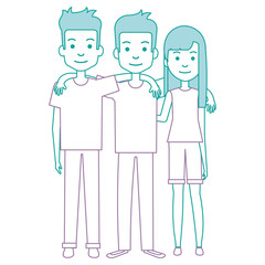 group of persons avatars characters vector illustration design