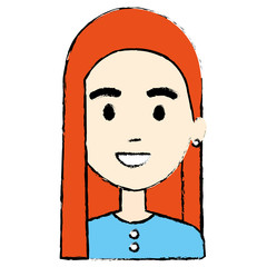 beautiful woman avatar character vector illustration design