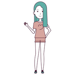 beautiful woman avatar character vector illustration design