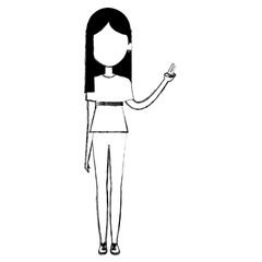 beautiful woman avatar character vector illustration design