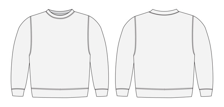 Illustration of sweat shirt ( white) 