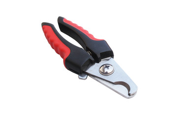 Obraz premium Nail scissors for pet on isolated white