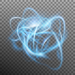 Abstract glowing ring on transparent backfround. EPS 10 vector