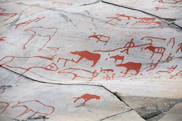 prehistoric rock carving - 181730468