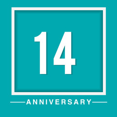 14 anniversary template design