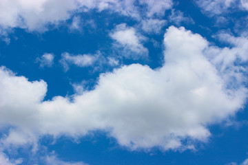 Obraz premium Blue sky with white clouds.