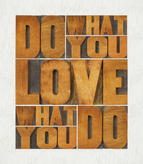 do what you love word abstract