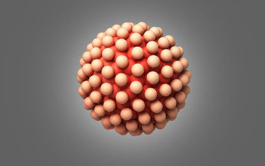 3d rendered blastocyst isolated on a dark background