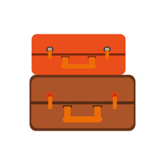 Travel luggages isolated