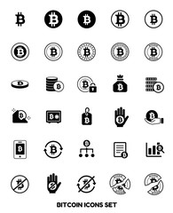 bitcoin icon set