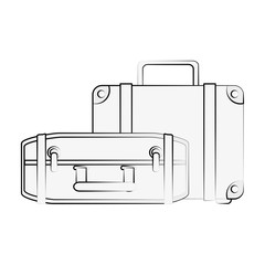 Travel luggages isolated