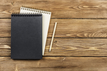 Notebook with pencil