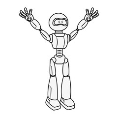 Cute robot cartoon