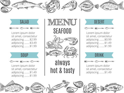seafood design. Form style