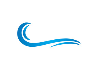 Fototapeta na wymiar stream line wave ocean logo