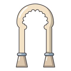 Archway decor icon, cartoon style