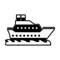 Obraz premium Cruise ship symbol