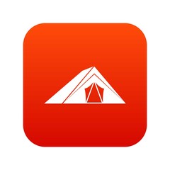 Tent icon digital red